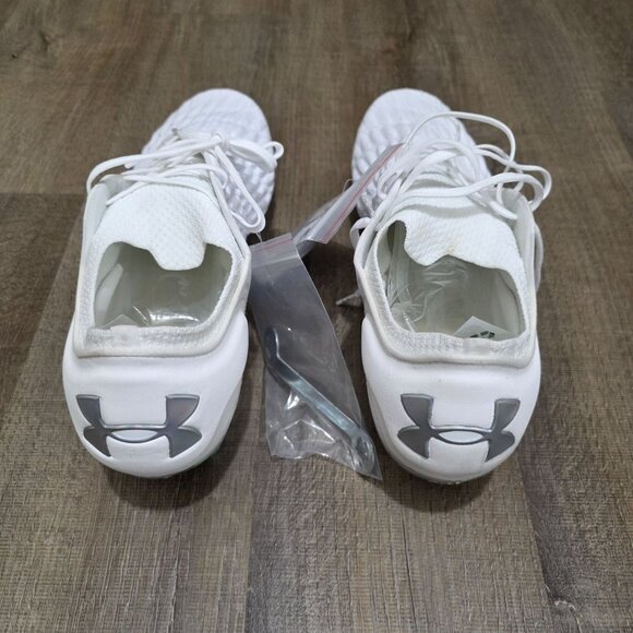 Under Armour Soccer Cleats White Chrome Studs Men’s US 12.5 / UK 11.5 / EU 47 NW - Picture 5 of 9
